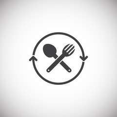 Plastic related icon on background for graphic and web design. Simple illustration. Internet concept symbol for website button or mobile app.