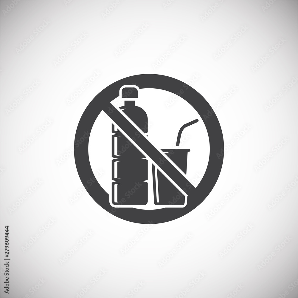 Poster plastic related icon on background for graphic and web design. simple illustration. internet concept
