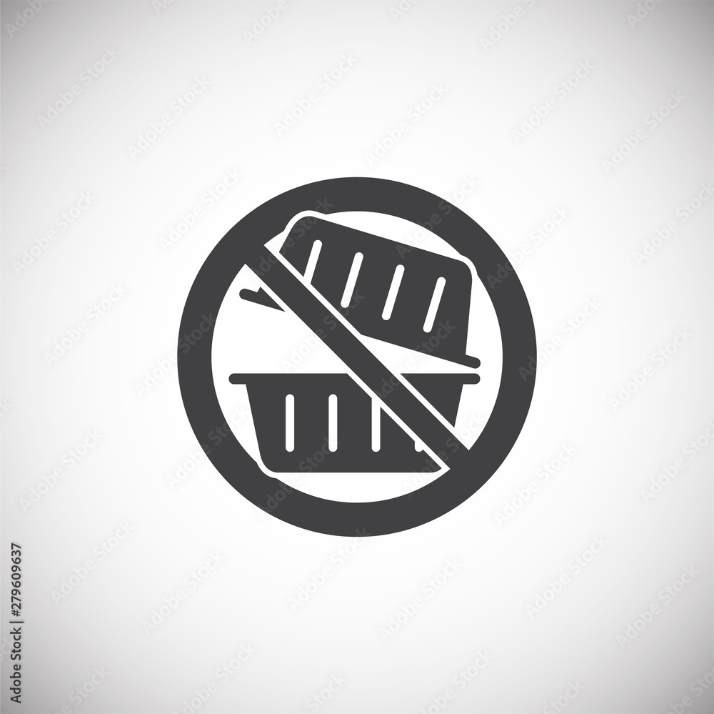 Poster plastic related icon on background for graphic and web design. simple illustration. internet concept