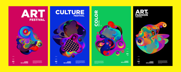 Art, Culture, and Fashion Colorful Illustration Poster. Abstract Illustration for festival, exhibition, event, website, landing page, promotion, flyer, digital and print.