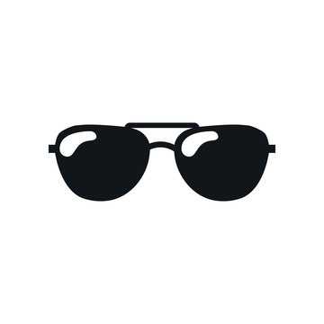 Aviator sunglasses icon. Pilot glasses button. Graphic design element. Flat sunglasses signs and symbol for websites, web design, mobile app on white background