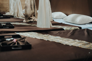 massage bed in spa wellness center