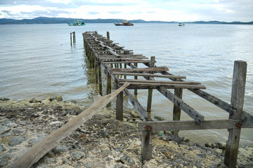 Photo for damaged bridge or abandoned bridge 