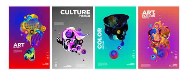 Art, Culture, and Fashion Colorful Illustration Poster. Abstract Illustration for festival, exhibition, event, website, landing page, promotion, flyer, digital and print.