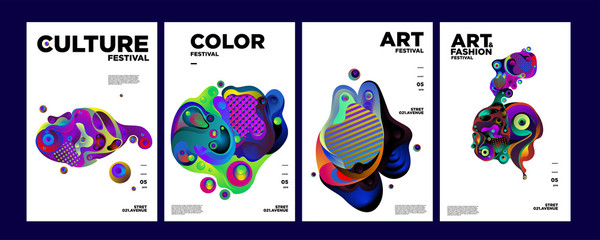 Art, Culture, and Fashion Colorful Illustration Poster. Abstract Illustration for festival, exhibition, event, website, landing page, promotion, flyer, digital and print.