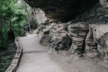 Obraz premium grand canyon rock formation. stacked stone landscape view