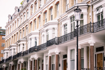 Attractive row of London townhouses