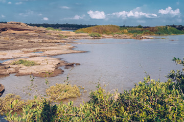 grand canyon stone rock formation. river landscape view