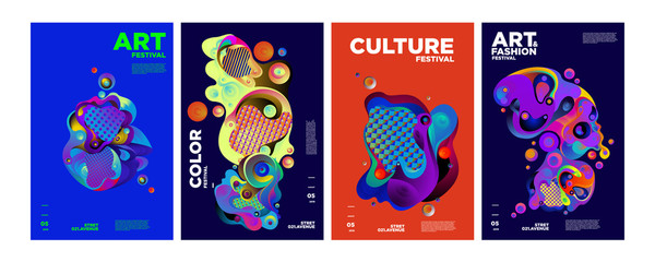 Art, Culture, and Fashion Colorful Illustration Poster. Abstract Illustration for festival, exhibition, event, website, landing page, promotion, flyer, digital and print.