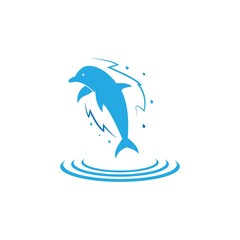 Dolphin logo icon vector template