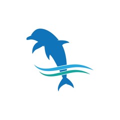 Dolphin logo icon vector template