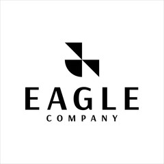 Flying Eagle or Bird or Abstract Animal Logo Design Vector