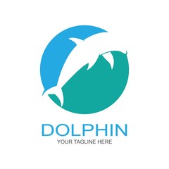 Dolphin logo icon vector template