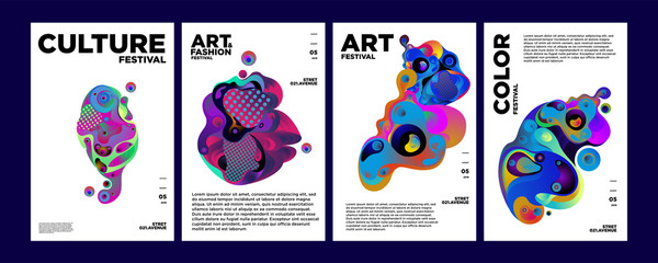 Obraz na płótnie Canvas Art, Culture, and Fashion Colorful Illustration Poster. Abstract Illustration for festival, exhibition, event, website, landing page, promotion, flyer, digital and print.