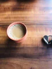cup of coffee on the table