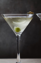 Martini Dry, a famous pre-dinner cocktail based on gin and dry vermouth