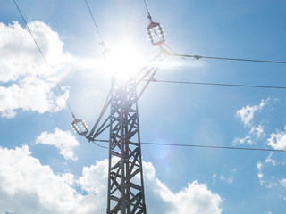 High voltage post or High voltage tower