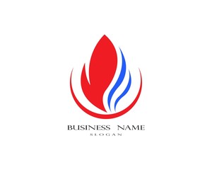 Fire flame Logo Template vector icon Oil, gas and energy logo concept