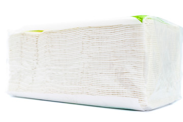 A pack of napkin paper on white background