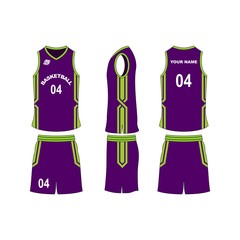 Basketball jersey set template collection.