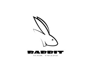 Rabbit Logo template vector icon illustration design