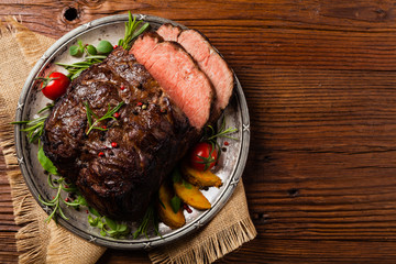 Roasted brisket.