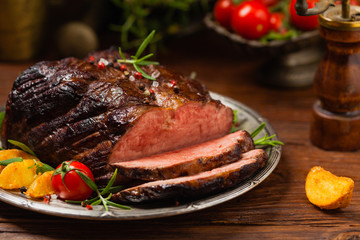 Roasted brisket.