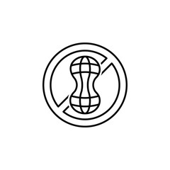 nut outline icon. Elements of diet and nutrition illustration icon. Signs and symbol collection icon for websites, web design, mobile app, UI, UX