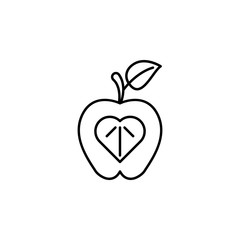 apple outline icon. Elements of diet and nutrition illustration icon. Signs and symbol collection icon for websites, web design, mobile app, UI, UX