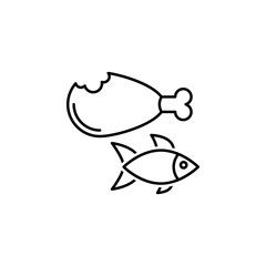 proteins outline icon. Elements of diet and nutrition illustration icon. Signs and symbol collection icon for websites, web design, mobile app, UI, UX