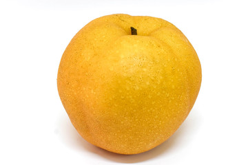 Asian pear on white background.