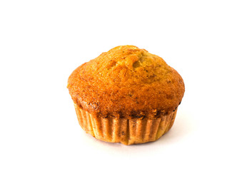 Banana cake on a white background