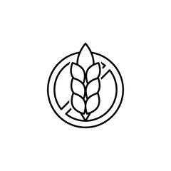 gluten outline icon. Elements of diet and nutrition illustration icon. Signs and symbol collection icon for websites, web design, mobile app, UI, UX