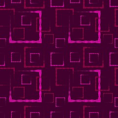 Pink carved squares and frames for an abstract lilac background or pattern.