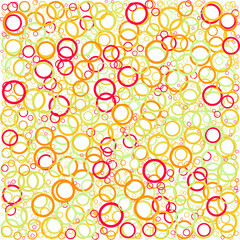 Fototapeta premium Abstract Generative Art color distributed circles donuts background illustration