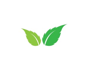 Logos of green leaf ecology nature element vector icon