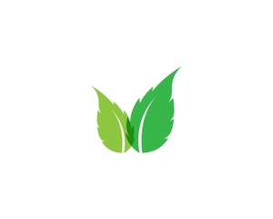 Logos of green leaf ecology nature element vector icon