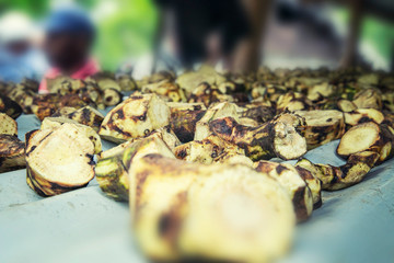 Kava Kava roots selective focus for background