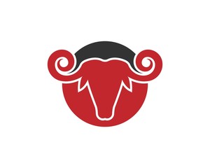  Red Bull Taurus Logo Template vector icon illustration
