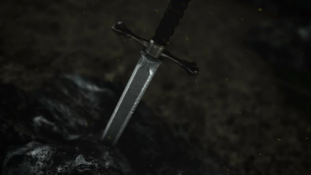 A Legendary Sword Inside a Rock