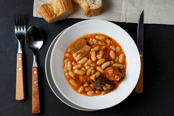 Fabada Asturiana. Cooked beans.