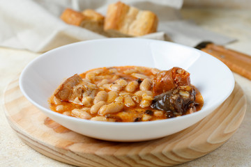 Fabada Asturiana. Cooked beans.