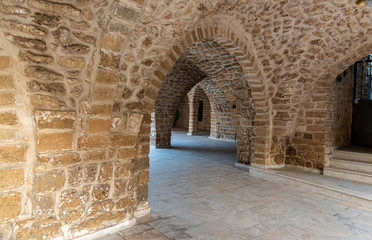 The Mahmoudiya Mosque interior view, Old Jaffa in Tel Aviv, Israel