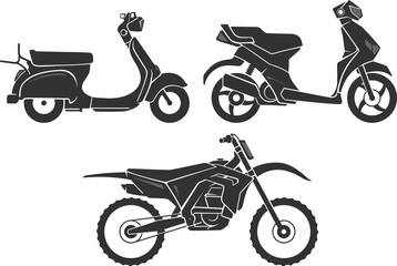 Fototapeta premium Motorcycle Set