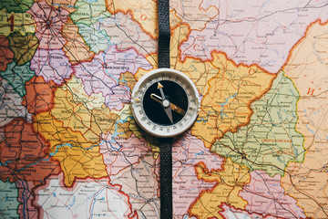 old map and compass