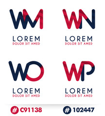 W alphabet logo concept for company or corporations industry, print various online and offline, promotion advertising and marketing. can be for landing page, template, web, mobile app, poster, website