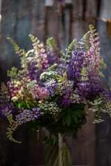 bouquet of wild lupins
