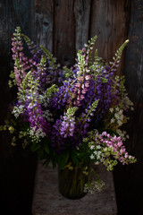 bouquet of wild lupins