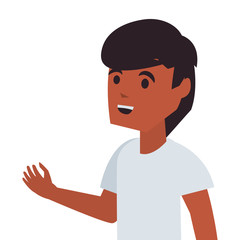 young man portrait on white background