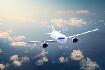 Fototapeta na wymiar view of a large airplane in the air